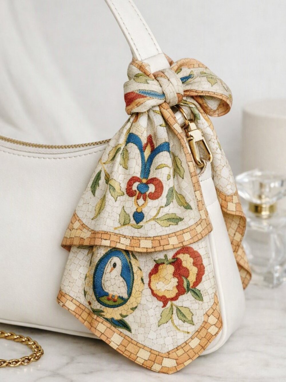 Garden of Tiryns Vintage Silk Scarf